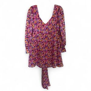 Olivia Rubin Jolie Silk Blend Pink Mosaic Dress US 4 UK 8 Statement